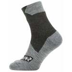 Sealskinz Waterproof All Weather Ankle Length Sock Black/Grey Marl XL Kolesarske nogavice