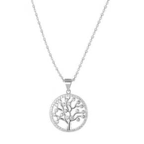 Beneto Srebrna ogrlica z drevesom življenja AGS1137 / 47 srebro 925/1000