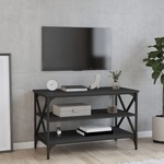 vidaXL TV omarica črna 80x40x50 cm inženirski les