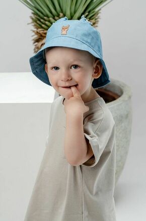 Otroški klobuk Jamiks - modra. Klobuk iz kolekcije Jamiks. Model z ozkim robom