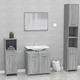 vidaXL Komplet kopalniškega pohištva siv sonoma inženirski les