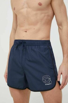 Kopalne kratke hlače Karl Lagerfeld mornarsko modra barva - mornarsko modra. Kopalne kratke hlače iz kolekcije Karl Lagerfeld. Model izdelan iz tkanine.