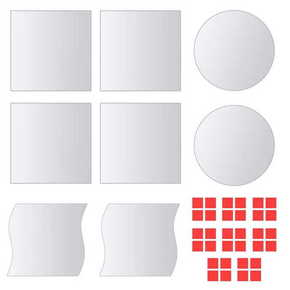Shumee zrcalne ploščice različne oblike 16 kosov.