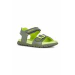 Otroški sandali Geox SANDAL FUSBETTO zelena barva - zelena. Otroški sandali iz kolekcije Geox. Model je izdelan iz ekološkega usnja. Model z mehkim, oblikovanim vložkom zagotavlja udobje.