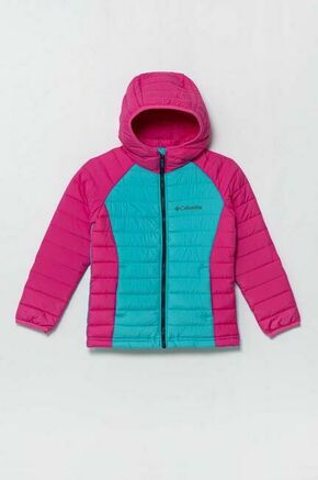 Otroška jakna Columbia črna barva - roza. Otroški jakna iz kolekcije Columbia. Delno podložen model