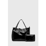 Usnjena torbica Gianni Chiarini črna barva - črna. Velika nakupovalna torbica iz kolekcije Gianni Chiarini. Model brez zapenjanja, izdelan iz lakastega usnja. Model je opremljen s torbico.