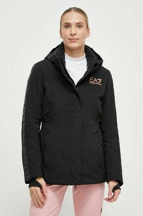 Smučarska jakna EA7 Emporio Armani črna barva - črna. Smučarska jakna iz kolekcije EA7 Emporio Armani. Model izdelan vodoodpornega materiala.
