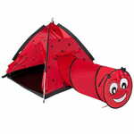 WEBHIDDENBRAND Otroški šotor Baby Mix Ladybug s predorom rdeča