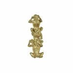 NEW Okrasna Figura DKD Home Decor Zlat Opičky 9 x 7 x 25 cm