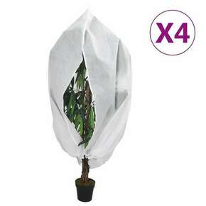 VidaXL Koprena za rastline iz flisa z zadrgo 4 kosi 70 g/m² 1