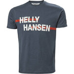 Bombažna kratka majica Helly Hansen mornarsko modra barva - mornarsko modra. Kratka majica iz kolekcije Helly Hansen. Model izdelan iz tanke, elastične pletenine.