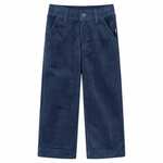 vidaXL Otroške hlače rebrasti žamet mornarsko modra 140