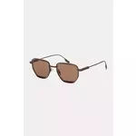 Sončna očala Zegna rjava barva, EZ0256_4938E - rjava. Sončna očala iz kolekcije Zegna. Model z enobarvnimi stekli in okvirji iz kovine. Ima filter UV 400.