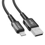 AceFast Kabel USB v Lightning C1-02, 1,2 m (črn)