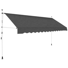 Ročno zložljiva tenda 400 cm antracitna