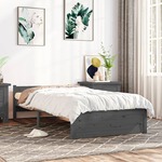 Greatstore Okvir za posteljo, siv, les, 75x190 cm, enojni