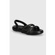 Sandali Camper Kobarah Flat ženski, črna barva, K201636.001 - črna. Sandali iz kolekcije Camper. Model je izdelan iz sintetičnega materiala. Model z mehkim, oblikovanim vložkom zagotavlja udobje.