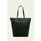 Lacoste torbica - črna. Velika shopper torbica iz kolekcije Lacoste. na zapenjanje izdelan iz kombinacije sintetičnega materiala in ekološkega usnja.