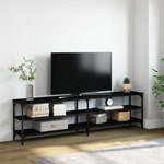 vidaXL TV omarica črna 180x30x50 cm inženirski les in kovina