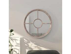 VIDAXL Ogledalo peščeno 60x4 cm železno okroglo za notranjo uporabo