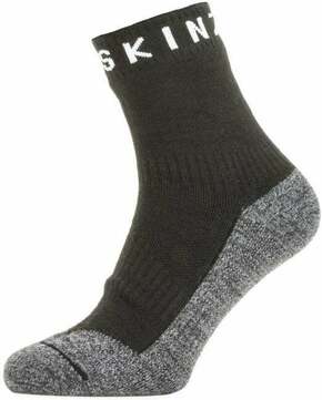 Sealskinz Waterproof Warm Weather Soft Touch Ankle Length Sock Black/Grey Marl/White XL Kolesarske nogavice