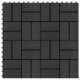 Talne plošče 22 kosov 30x30 cm 2 m² WPC črne