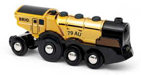 Brio Ogromna zlata akcijska lokomotiva na baterijski pogon