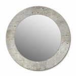 tulup.si Okroglo stensko okrasno ogledalo Siv beton fi 100 cm