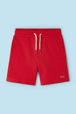 Otroške kratke hlače Mayoral rdeča barva - rdeča. Otroški kratke hlače iz kolekcije Mayoral. Model izdelan iz gladke pletenine.