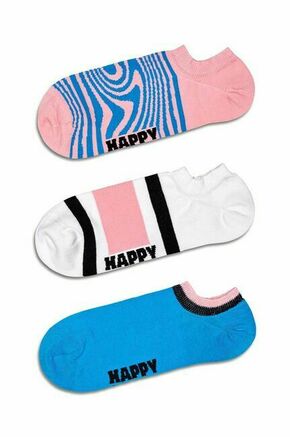 Nogavice Happy Socks Dizzy No Show Socks 3-pack - pisana. Nogavice iz kolekcije Happy Socks. Model izdelan iz elastičnega