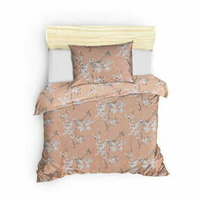 Oranžna enojna bombažna posteljnina 140x200 cm Chicory – Mijolnir