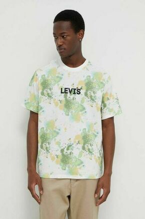 Bombažna kratka majica Levi's moški - bela. Lahkotna kratka majica iz kolekcije Levi's