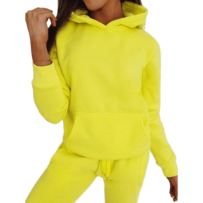 Dstreet Ženska majica s kapuco BASIC yellow BY0284 by0285 L