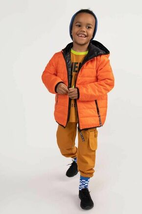 Otroška dvostranska jakna Coccodrillo oranžna barva - oranžna. Otroški jakna iz kolekcije Coccodrillo. Delno podložen model
