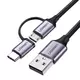 Ugreen kabel USB-A na Micro USB in USB-C, pleten, 1 m (30875)