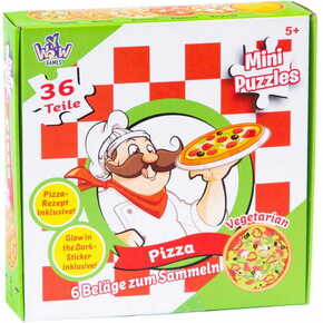 Alltoys Puzzle mini Pizza 6 različnih motivov 36 kosov