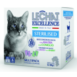 LECHAT EXCELLENCE Sterilised Adult mokra hrana za mačke, raca/zajec, 12x100 g