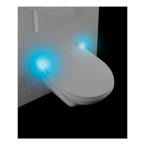 Bela WC deska z lučkami LED in enostavnim zapiranjem Wenko Gubbio