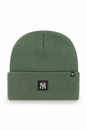 Kapa 47brand Mlb New York Yankees zelena barva - zelena. Kapa iz kolekcije 47brand. Model izdelan iz pletenine z nalepko.