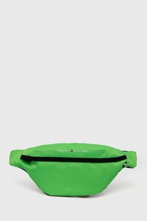 Opasna torbica Tommy Hilfiger zelena barva - zelena. Pasna torbica iz kolekcije Tommy Hilfiger. Model izdelan iz tekstilnega materiala.