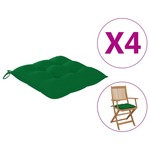 shumee blazine za stol 4 kosi 40x40x7 cm zelene