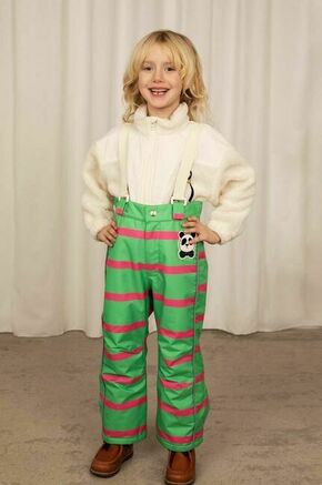Otroške smučarske hlače Mini Rodini zelena barva - zelena. Otroški hlače iz kolekcije Mini Rodini. Model izdelan iz vzorčastega materiala. Model s povečano vodoodpornostjo