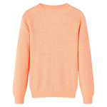 vidaXL Otroški pulover pleten živo oranžen 116