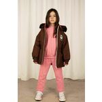 Otroška jakna Mini Rodini rjava barva - rjava. Otroški jakna iz kolekcije Mini Rodini. Delno podložen model, izdelan iz vzorčastega materiala.
