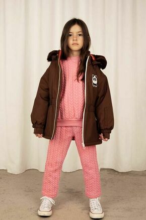 Otroška jakna Mini Rodini rjava barva - rjava. Otroški jakna iz kolekcije Mini Rodini. Delno podložen model