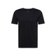 Bombažna kratka majica BOSS črna barva - črna. Lahkotna kratka majica iz kolekcije BOSS. Model izdelan iz tanke, elastične pletenine.