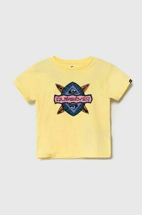 Otroška bombažna kratka majica Quiksilver RAINMAKERBOY rumena barva - rumena. Otroška lahkotna kratka majica iz kolekcije Quiksilver