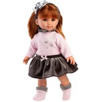 Llorens 53551 NICOLE - realistična punčka z ohišjem iz mehkega blaga - 35 cm