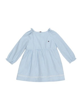 Obleka za dojenčka Tommy Hilfiger - modra. Obleka za dojenčke iz kolekcije Tommy Hilfiger. Nabran model