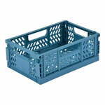 Modra plastična škatla za shranjevanje 21x14.5x8 cm – Homéa